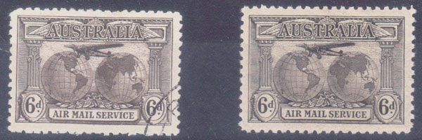1931 Australia 6d (Air Mail Service) 2 stamps T000018